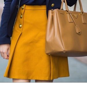 Jcrew mustard yellow skirt